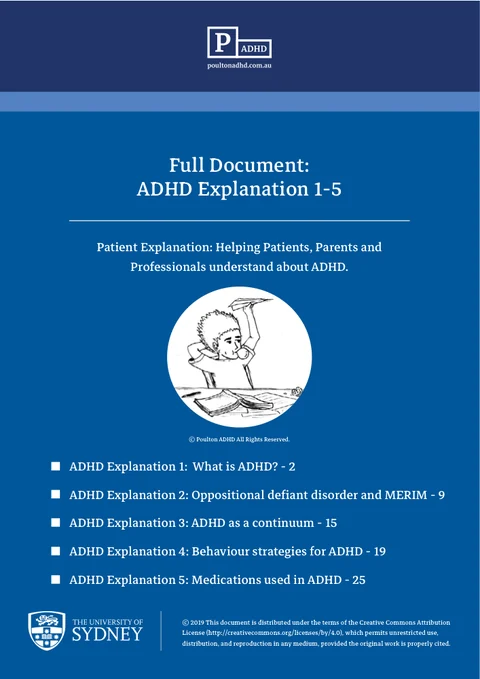 Cover of the ADHD Explanations 1–5 full document PDF