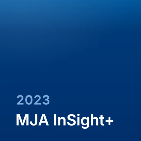 MJA InSight+, 2023 — publication name and year tile