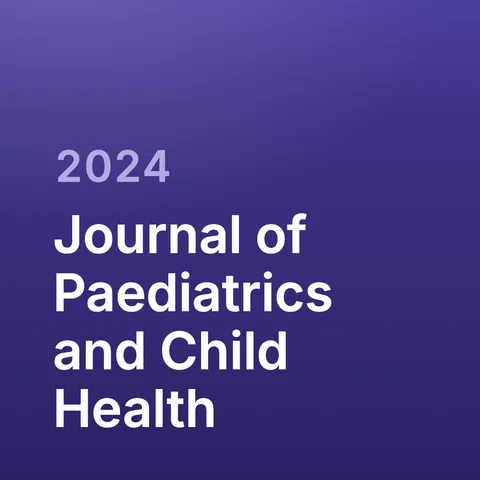 Journal of Paediatrics and Child Health, 2024 — journal name and year tile