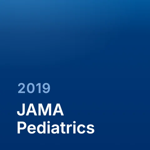 JAMA Pediatrics, 2019 — journal name and year tile