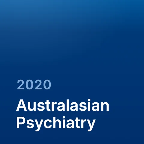 Australasian Psychiatry, 2020 — journal name and year tile