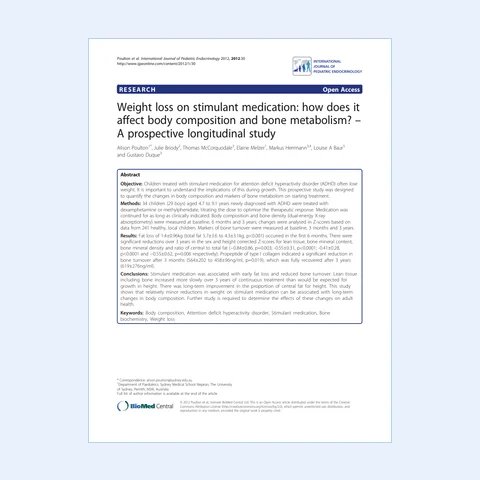 First page of the weight loss and body composition paper PDF